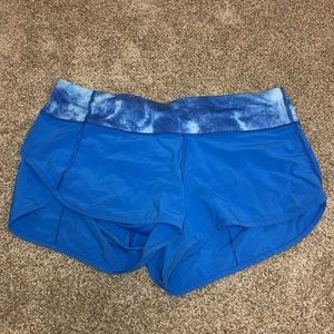blue lululemon size 8 shorts